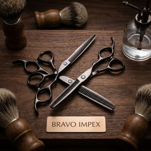 Ciseaux de barbier professionnels de style japonais en acier inoxydable, ciseaux de coupe de cheveux de précision, outil de coiffeur de salon, 6 pouces, durables - Product Image 1