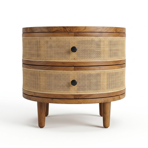 Meubles de salon, armoires en teck massif et rotin, design moderne et élégant - Product Image 4