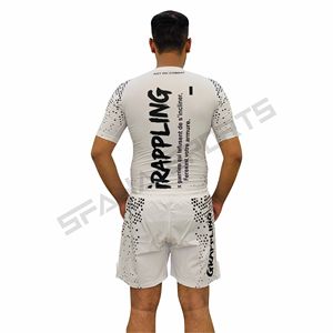 T-shirt de compression à manches courtes pour homme, personnalisé, en polyester/nylon, poids du tissu 140g, séchage rapide, impression numérique, MMA BJJ - Product Image 4
