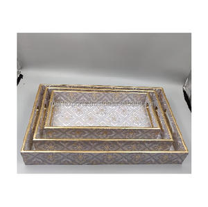 Plateau de service écologique de luxe moderne en bois de qualité supérieure fabriqué à la main Rectangle pour un restaurant à domicile 100 pièces - Product Image 5