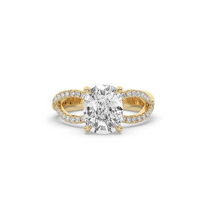 Bague solitaire légère en or massif 14 carats avec diamant ovale brillant de 3,35 carats cultivé en laboratoire Luxeshine pour femme - Idéale pour les soirées - Product Image 3
