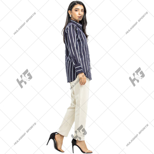 Fashion and Versatile Button <b>Down</b> Long Sleeve Striped Shirt Wholesale ODM & OEM Leisure Classic Man/women Business Shirt - Product Image 2