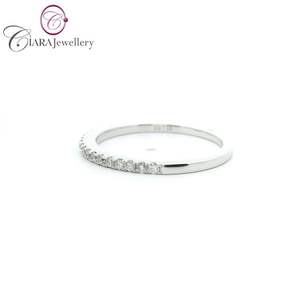 2024 Classic 18K Solid Gold Natural Diamond Round Brilliant Cut Prong Setting Women's <b>Wedding</b> Band Ring for <b>Anniversary</b> & Party - Product Image 2