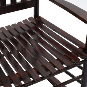 Fauteuil à bascule en bois de peuplier brun durable, design standard - Product Image 6