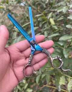OEM Custom Beauty <b>Scissors</b> Latest Design Dragon Handle High Quality Stainless Steel Solid Color Sharp Blade <b>for</b> <b>Hair</b> <b>Thinning</b> - Product Image 5
