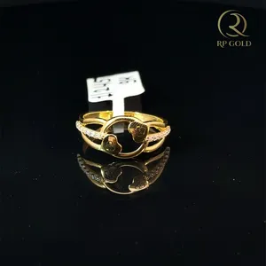 Stylish <b>Gold</b> Heart Infinity <b>Cocktail</b> <b>Ring</b> Elegant Women's Double Band Design Cute Wedding Party Jewelry Gift for Anniversary - Product Image 1