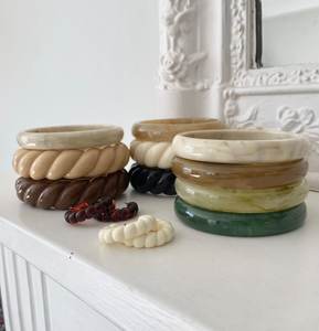 Premium Handmade Eco-Friendly Epoxy <b>Resin</b> Stained Round Fashion Bangles for Women Art & Collectible <b>Resin</b> <b>Crafts</b> - Product Image 6