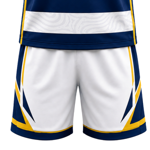 Ensemble Maillot et Short de Volleyball Homme Adulte Bleu Marine et Or, Sans Manches, Sublimé, Respirant, pour Équipes Professionnelles - Product Image 6