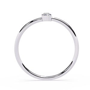แหวนหมั้นเพชรทรงกลมแพลตตินั่ม สไตล์มินิมอล ได้รับการรับรองจาก GIA สี D ธรรมชาติ สำหรับทั้งชายและหญิง - Product Image 4