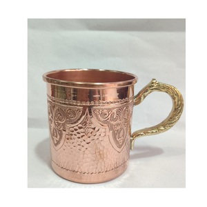 Artisan <b>Copper</b> Glass Water Tumbler Traditional Wellness Drinkware Elegant Dining Kitchen Metal <b>Cup</b> Premium Quality - Product Image 6