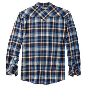 <b>Men's</b> Orange Plaid Flannel Shirt Long Sleeve Button Down Casual Cotton Checkered <b>Workshirt</b> Turn-down Collar Autumn Wear - Product Image 3