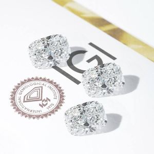 พลอยสังเคราะห์รูปทรงคุชชั่นยาว 1.00 3.00 กะรัต สี F ได้รับการรับรองจาก IGI เพชรเพาะเลี้ยงในห้องปฏิบัติการ สำหรับทำเครื่องประดับ รุ่น KESARI - Product Image 2