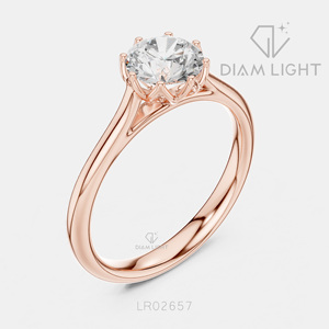 Bague de fiançailles solitaire en or blanc 14 carats avec diamant de laboratoire certifié IGI, taille ronde 0,95 carat, bijoux fins pour mariage et anniversaire - Product Image 6