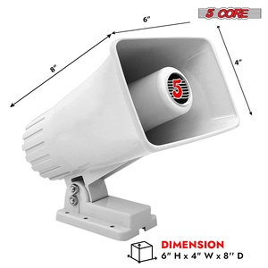 Altavoz de 5 Núcleos y 6 Pulgadas con Bocina PA de 200W, Bocina de Audio de 8 Ohmios, para Uso en Interiores y Exteriores, Resistente a la Intemperie, Montaje en Pared - Product Image 6