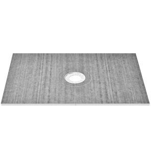 Kit per Doccia Leggero in EPS 122x183 cm con Scarico Centrale da 16 cm, 2 Funzioni Impermeabili, Pronto per Piastrellatura, Kit di Installazione Doccia - Product Image 1