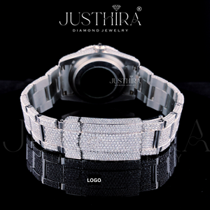 Reloj de Marca con Incrustaciones de Diamantes Moissanite, Estilo Hiphop, en Plata 925, Ideal para Regalo de Compromiso, Boda o Aniversario - Product Image 5