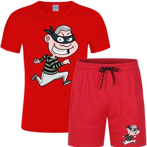 Ensemble T-shirt et short 2 pièces en coton 100 % personnalisé avec logo graphique pour hommes grandes tailles – Vêtements de sport - Product Image 6