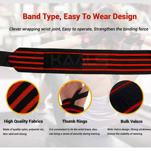 Muñequera para entrenamiento en el gimnasio, levantamiento de pesas, soporte ajustable para todas las estaciones, entrenamientos de fuerza y fitness - Product Image 2