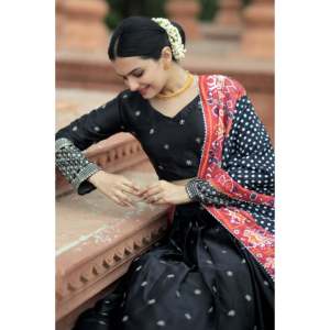 Mayra Silk <b>Sequins</b> Embroidery work Lehenga Choli With Designer Duppta - Product Image 5