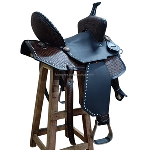 Selle d'équitation Western confortable Style Cowboy américain Selle de course de baril occidental en cuir véritable pour le plaisir de l'équitation - Product Image 6