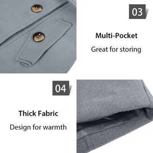 <b>Women's</b> <b>Wool</b> Trench <b>Coat</b> <b>Double</b> <b>Breasted</b> Solid Color Midi Length Casual Outerwear Full Sleeve Custom <b>Wool</b> <b>Coats</b> - Product Image 6