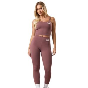 Women's <b>Brown</b> Legging High Waisted Sculpting Fitness Pants Stretch Gymwear Workout Activewear Fashion Apparel - Product Image 1