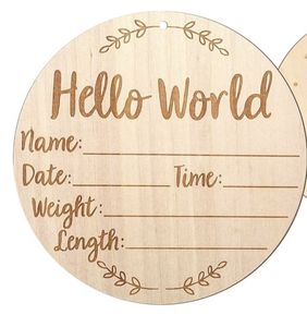 Plaque de naissance en bois avec finition de luxe, puzzle pour bébé |   Travail artisanal de bonne qualité |   Vente en gros |   Meilleur prix d'usine - Product Image 1