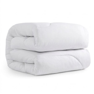 Couette matelassée 100% polyester, garnissage en duvet de canard, respirante, utilisable toute l'année, lavable en machine, blanche - Product Image 5