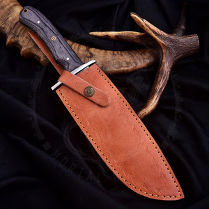 Handmade Damascus Hunting Bowie Knife High Quality Collectible Premium Wood Handle High Carbon Steel Blade Camping Outdoor Knife - Product Image 4