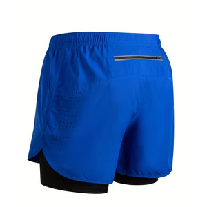 กางเกงวิ่งออกกำลังกายผู้ชาย แห้งเร็ว สีดำ สองชั้น กางเกงกีฬาผู้ชาย สำหรับออกกำลังกาย เทรนนิ่ง เพาะกาย - Product Image 2