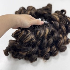 Precio asequible Cabello humano vietnamita Hueso recto Precio al por mayor Trendy Ombre Color naranja quemado Cabello de alta calidad - Product Image 6