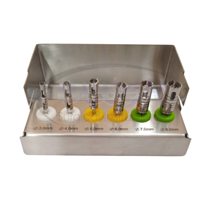 6 piece dental implant drill set with long drills for precise and controlled surgical procedures By <b>Blush</b> Surgical - Product Image 1
