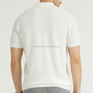 2025 T-Shirt de golf personnalisé pour hommes de haute qualité 100% coton Design Unique été à manches courtes couleur unie maillot uni pour Polo - Product Image 4