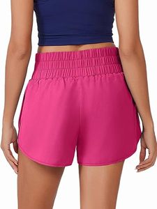 Shorts de Cintura Alta Elástica para Mujer, de Secado Rápido, en Spandex/Poliéster, con Logotipo Personalizado en la Cintura, Estilo Moto y Biker, Diseño Liso - Product Image 4