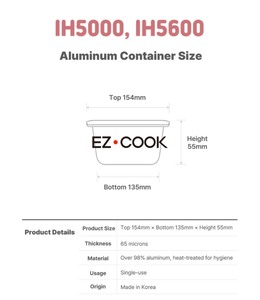 Contenedor de aluminio para olla de ramen (600 piezas) estilo restaurante, vajilla profesional asiática, bandejas de cocina innovadoras apilables - Product Image 6