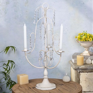 Porte-bougie en fer artisanal écologique de luxe pour la décoration de la maison, le hall d'hôtel et la décoration de villas de villégiature - Product Image 3