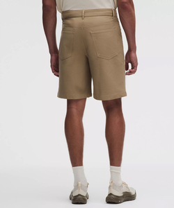 Pantalones Cortos Bermuda para Hombre, Color Caqui, Cintura Media, Cierre de Botones, Estilo Casual, Color Sólido, Tela Oxford de Algodón, Transpirables, con Bolsillos - Product Image 2