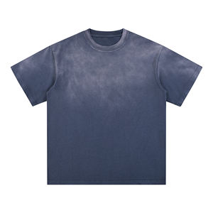 เสื้อยืดผู้ชายไซส์ใหญ่คุณภาพสูง สไตล์วินเทจฟอกสี ทรงโอเวอร์ไซส์ สตรีทแวร์ ฟอกสีแบบดิสเทรส ผ้าฝ้าย 100% ไซส์พลัส - Product Image 2