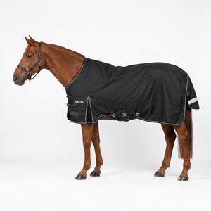 Équipement équestre, couverture de cheval respirante et légère, couverture imperméable pour l'extérieur, tissu ripstop, protection contre la pluie pour les chevaux - Product Image 1