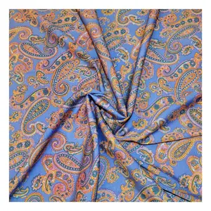 Crepe Silk Fabric Screen Print Crafting Fabric Handmade Home Textile Running Material 100% Crepe Silk Dress Making Sewing Fabric