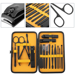 Professional OEM Leather Manicure Set Pedicure Care Tools New Rainbow <b>Nail</b> File Clippers Beauty Grooming <b>Kit</b> in Box Packaging - Product Image 5