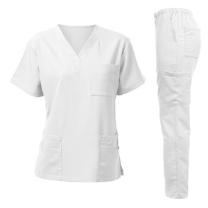 Medical <b>Scrubs</b> <b>Set</b> for Women and Men Top and Pants Unisex Hospital Uniform Comfortable Fit Unisex Medical Uniform <b>Scrubs</b> <b>Set</b> - Product Image 3