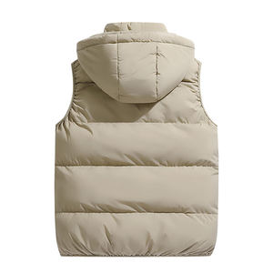 Gilet sans manches unisexe pour adulte, rembourré en coton, avec logo sur le devant, imperméable, fermeture éclair, pour l'hiver et les activités de plein air - Product Image 2