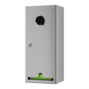 Porte-papier toilette mural rectangulaire moderne en acier inoxydable, distributeur de papier toilette avec fonction de verrouillage, garantie d'un an - Product Image 1