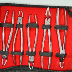 Ensemble de forceps d'extraction dentaire manuels professionnels en acier inoxydable pour molaires supérieures et inférieures, instrument chirurgical à poignée ergonomique - Product Image 4