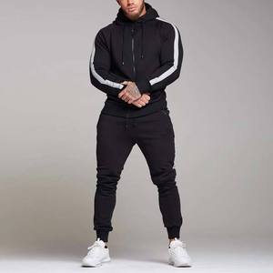 Survêtements streetwear surdimensionnés pour hommes avec logo personnalisé, ensemble sweat à capuche zippé et pantalon de jogging, ensemble de survêtement uni - Product Image 6