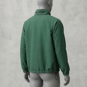 <b>Men</b> Green Lightweight Windbreaker <b>Jacket</b> Stand Collar Full Zip Outdoor <b>Running</b> Sports <b>Jacket</b> with Adjustable Hem - Product Image 3