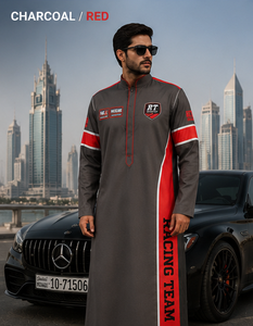 Premium Racing Team <b>Thobe</b> for <b>Men</b> Luxury Long Sleeve Modest Arabic Thawb Quick Dry Korean Nida Fabric - Product Image 4