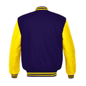 Chaqueta Varsity de Alta Calidad para Hombre con Bordado Chenille, Mangas de Cuero, Chaqueta Varsity Personalizada con Letras de Béisbol Universitario - Product Image 6