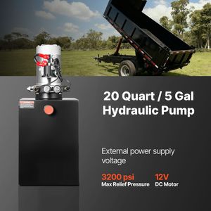 Centralina Idraulica da 20 Quarti a Doppio Effetto per Pompa Ribaltabile, Pressione Massima 3200 PSI, Ricambi per Attrezzature di Movimentazione Materiali - Product Image 2